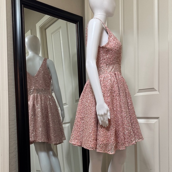 Sparkling Pink Mini Dress - Picture 2 of 10